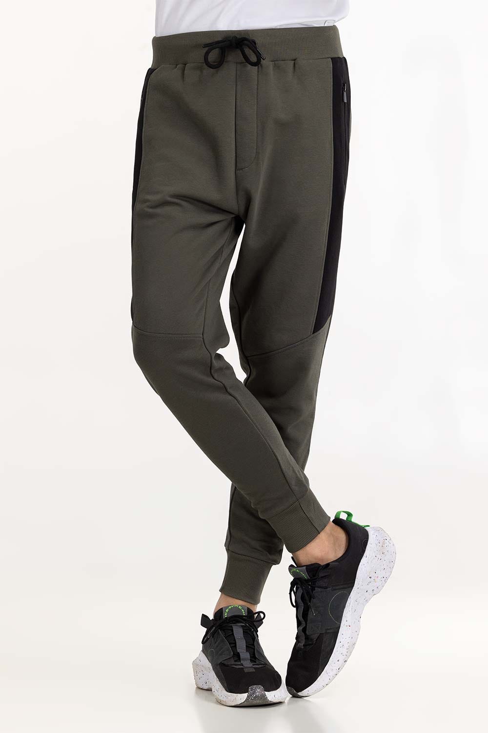 Camo Green Basic Knitted Jog Pant