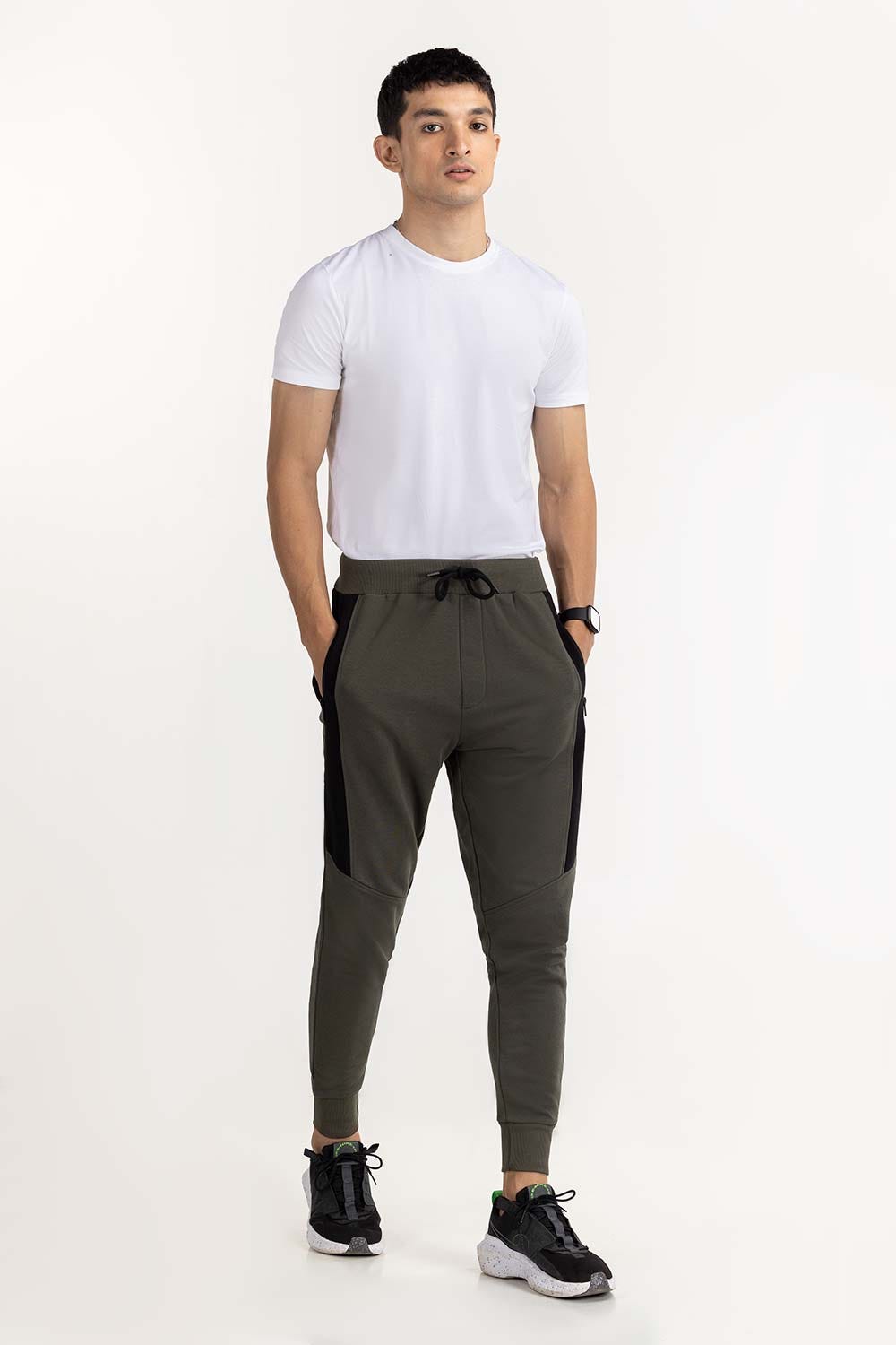 Camo Green Basic Knitted Jog Pant