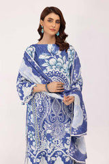 3 Piece Unstitched Corduroy Suit with Cotton Net Dupatta CD-42002