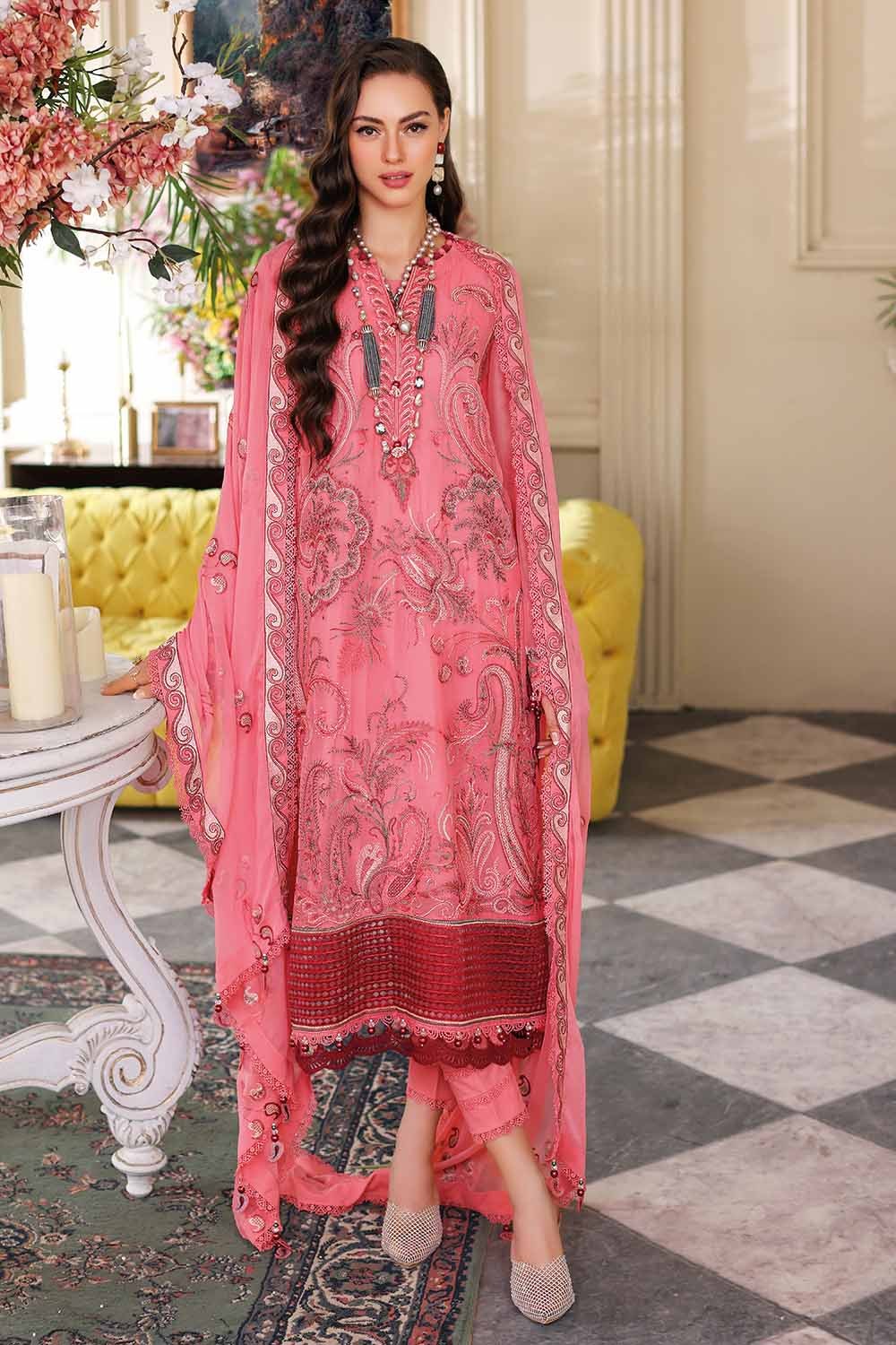 3 Piece Embriodered Chiffon Unstitched Suit