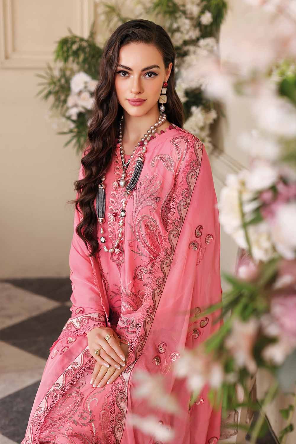 3 Piece Embriodered Chiffon Unstitched Suit
