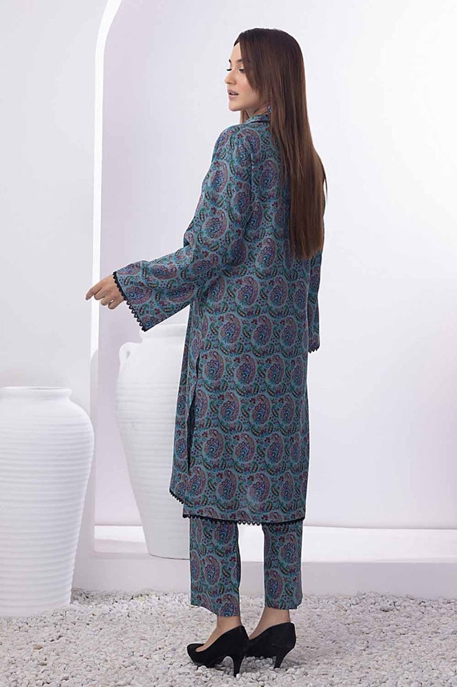 2 Piece Printed Dhanak Unstitched Suit