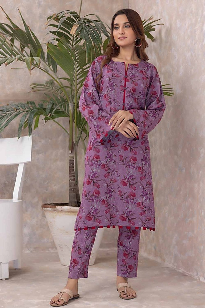 2 Piece Printed Dhanak Unstitched Suit