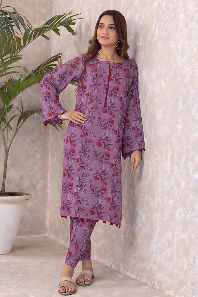 2 Piece Printed Dhanak Unstitched Suit