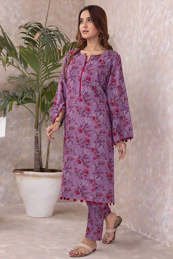 2 Piece Printed Dhanak Unstitched Suit