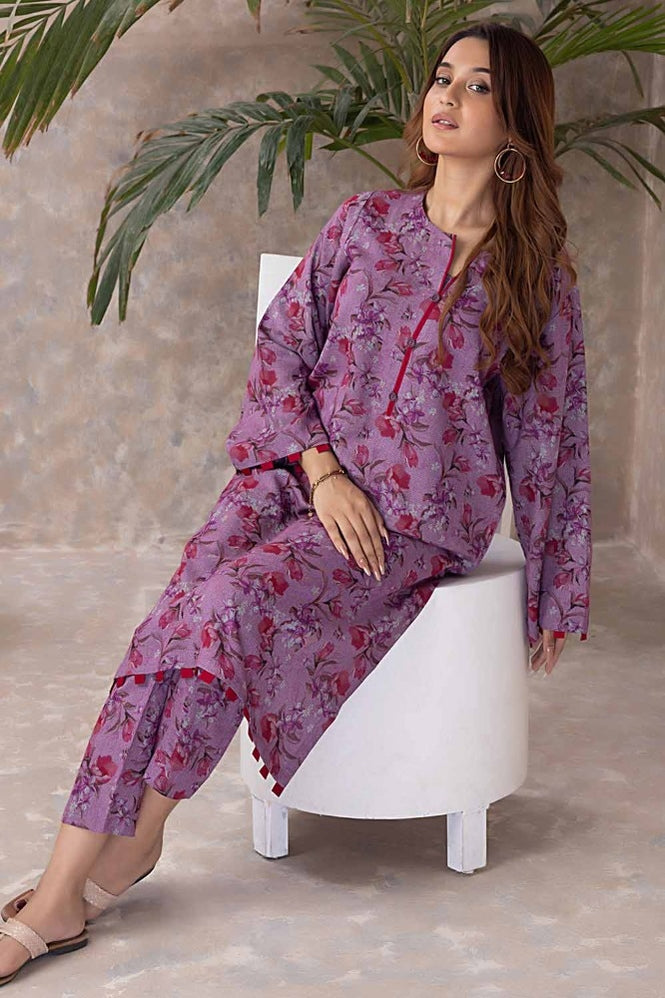 2 Piece Printed Dhanak Unstitched Suit