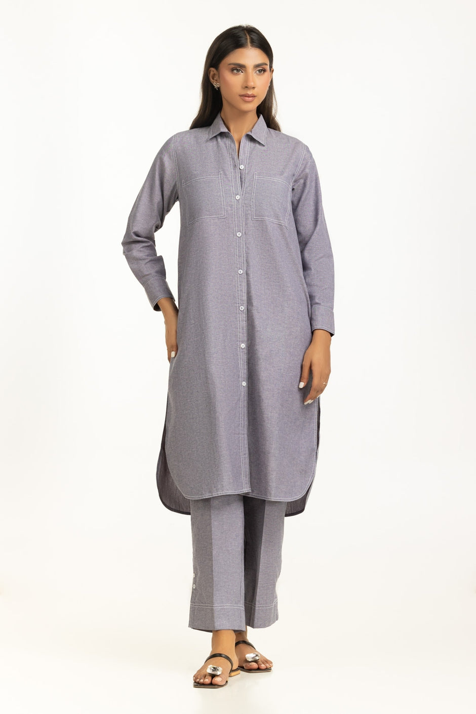 Chambray Button Down Co-Ord Set