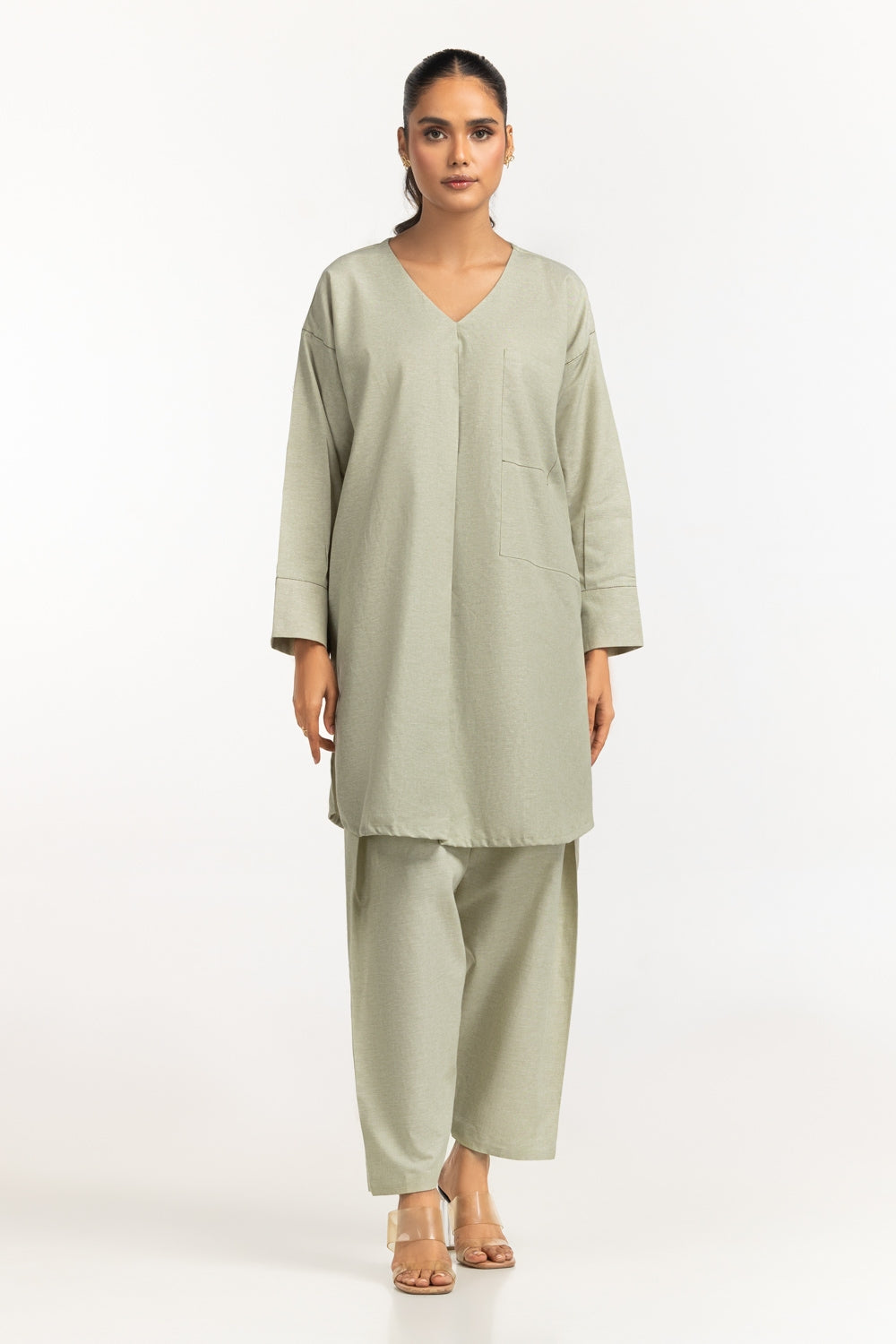 Chambray Dyed Co-Ord Set IPST-44555