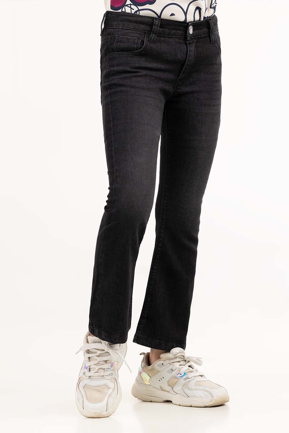 Junior Girl Charcoal Denim Jeans 224-421-008