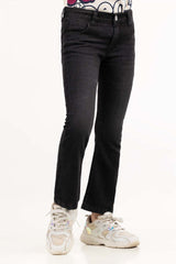 Junior Girl Charcoal Denim Jeans 224-421-008