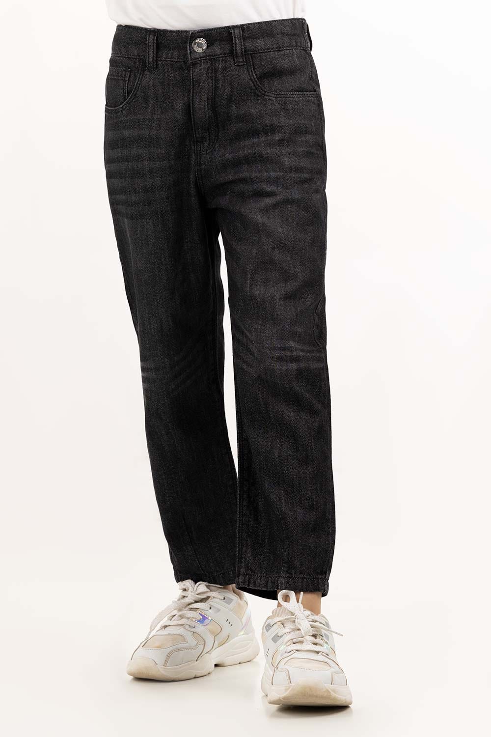 Junior Girl Charcoal Denim Jeans 224-421-010