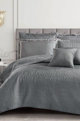 Charcoal 7 Pcs Luxury Bed Spread Set
