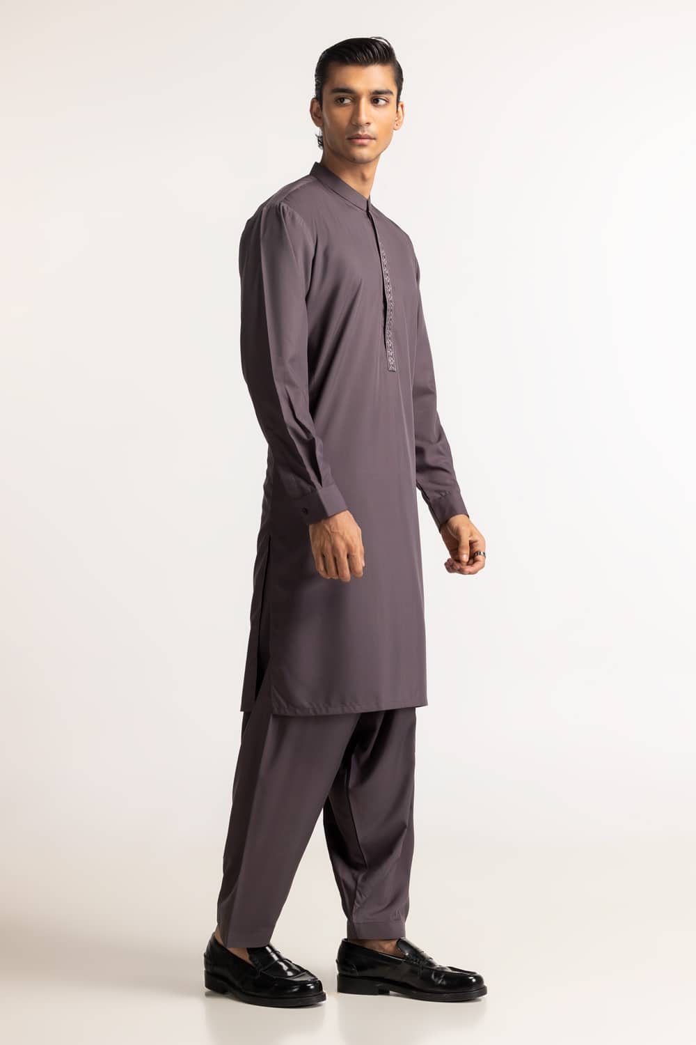 Charcoal Embroidered Suit
