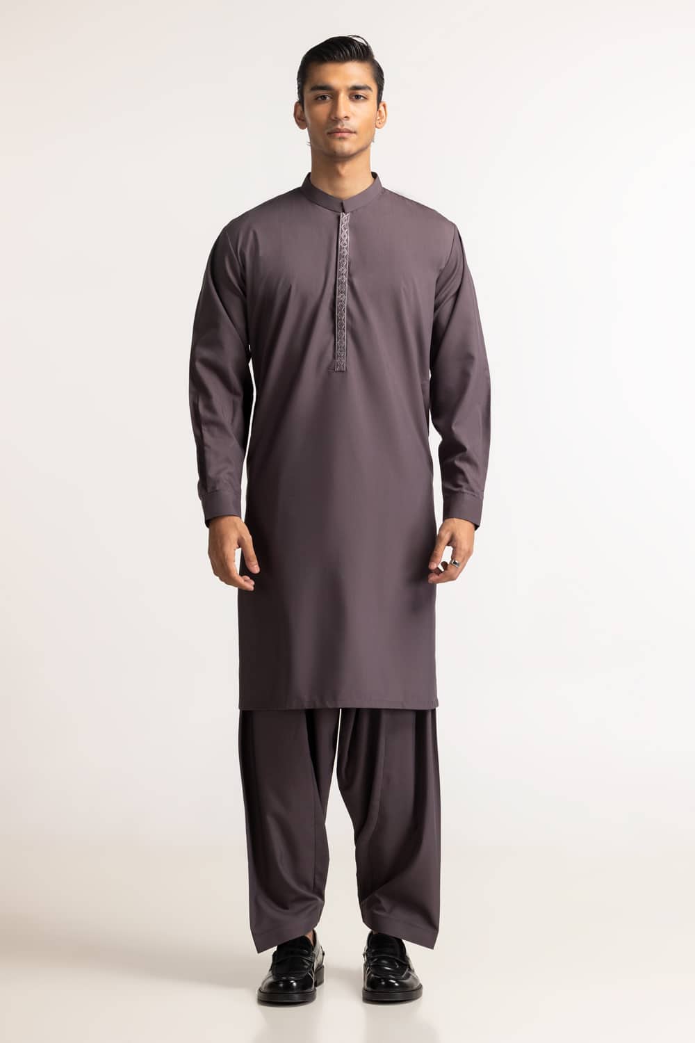Charcoal Embroidered Suit