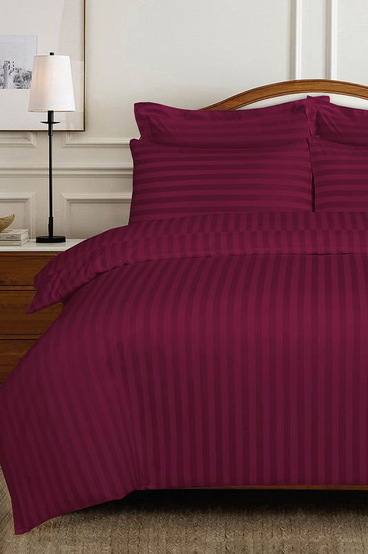 Cherries Stripe Satin T-250 Quiltcover Set