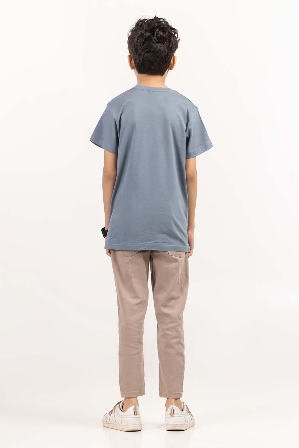 Junior Boy China Blue Printed Knit Top JBKT-2210027
