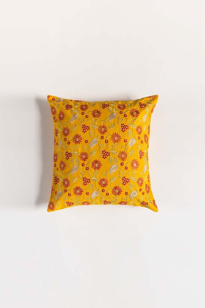 Chintz Embroidered Cushion Cover