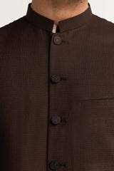Chocolate Brown Basic Waist Coat WC-PD24-009