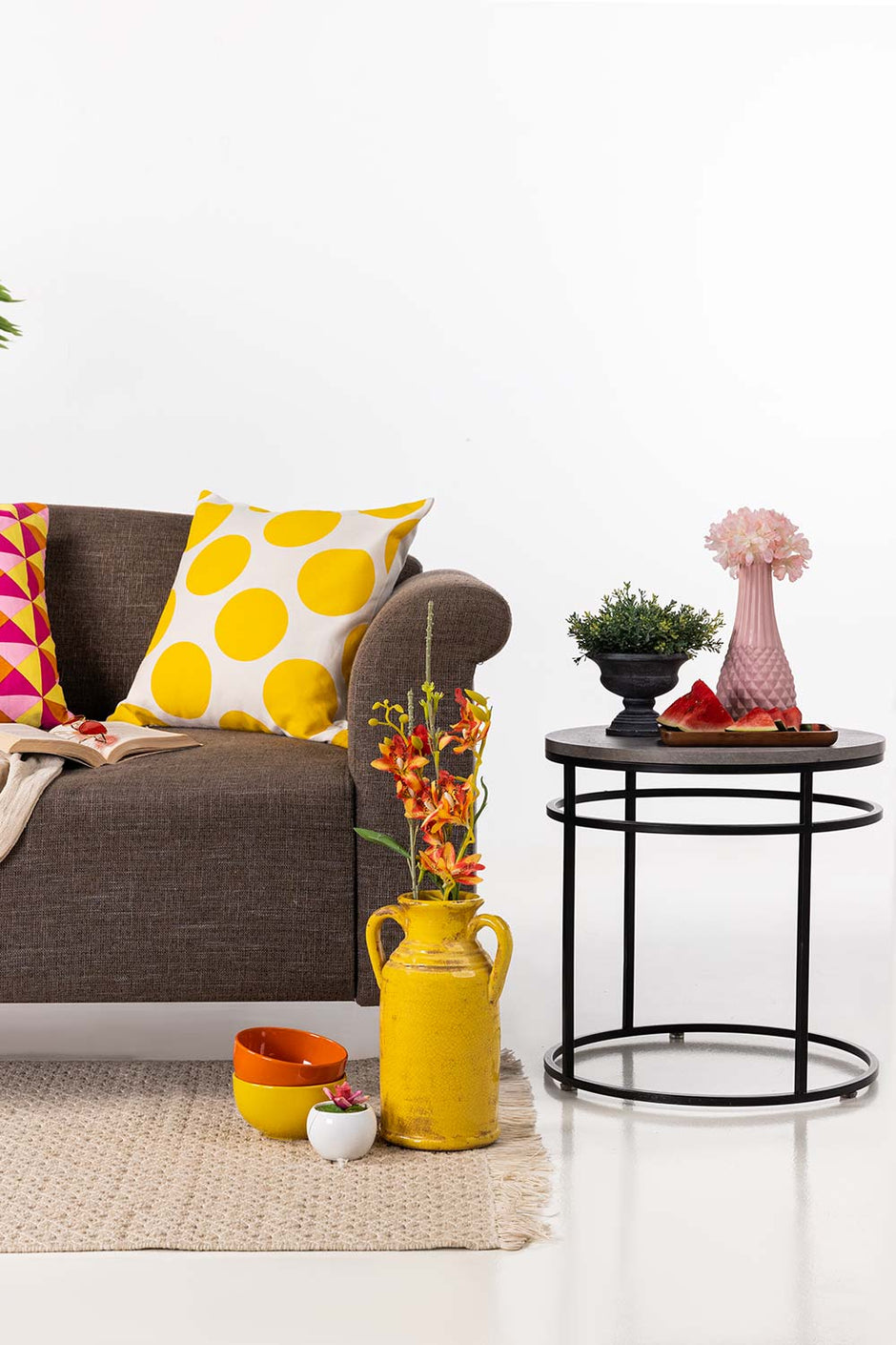 Citrus Screen Printed Cushion Cover