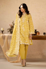 3 Piece Printed Embroidered Lawn Unstitched Suit with Printed Embroidered Dupatta CL-42040