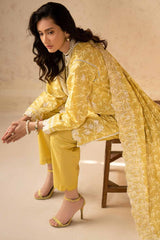 3 Piece Printed Embroidered Lawn Unstitched Suit with Printed Embroidered Dupatta CL-42040