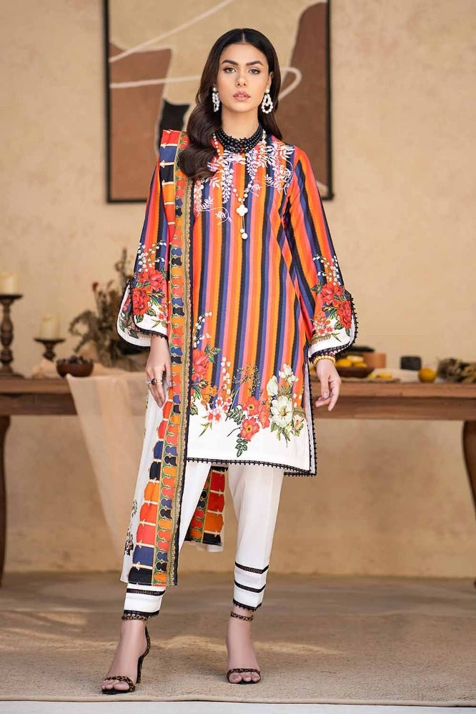 3 Piece Printed Embroidered Lawn Unstitched Suit CL-42136
