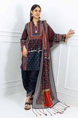 3 Piece Unstitched Printed Lawn Suit CL-42165