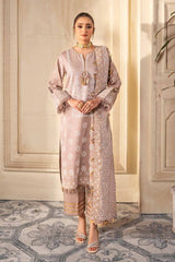 3 Piece Foam and Gold Printed Lawn Unstitched Suit CL-42169 A