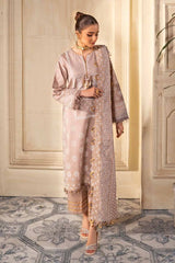 3 Piece Foam and Gold Printed Lawn Unstitched Suit CL-42169 A