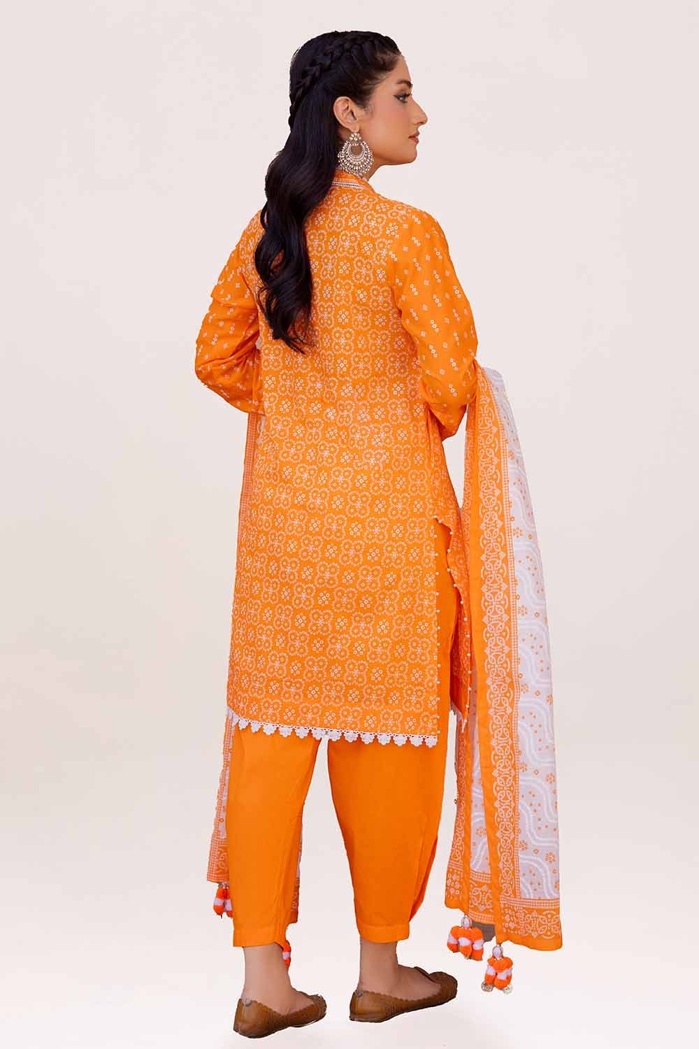 3 Piece Unstitched Printed Lawn Suit with Lacquer Printed Lawn Dupatta CL-42242 B