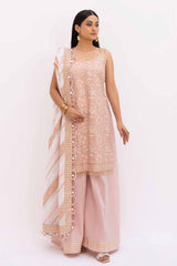 3 Piece Unstitched Gold and Lacquer Printed Lawn Suit with Gold and Lacquer Dupatta CL-42279