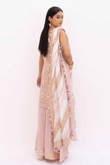 3 Piece Unstitched Gold and Lacquer Printed Lawn Suit with Gold and Lacquer Dupatta CL-42279