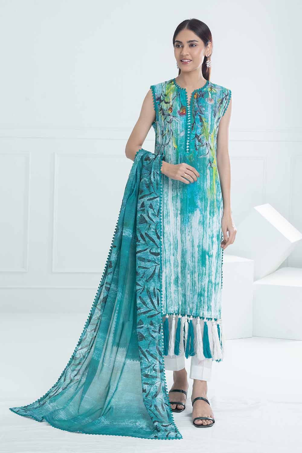 3 Piece Unstitched Printed Lawn Suit
