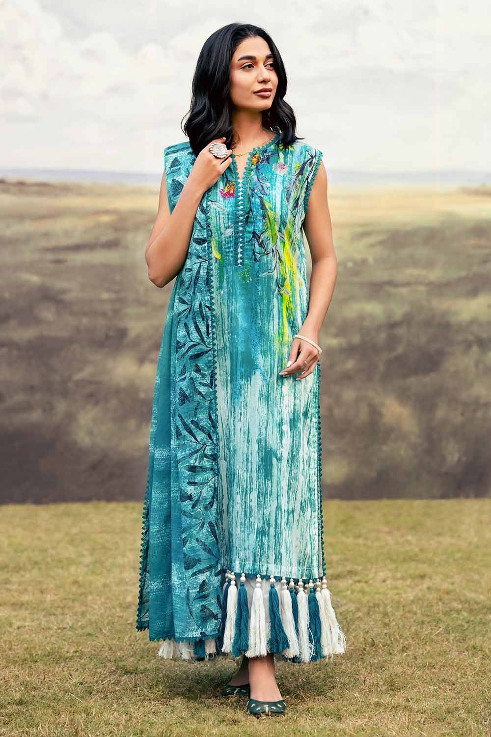 3 Piece Unstitched Printed Lawn Suit