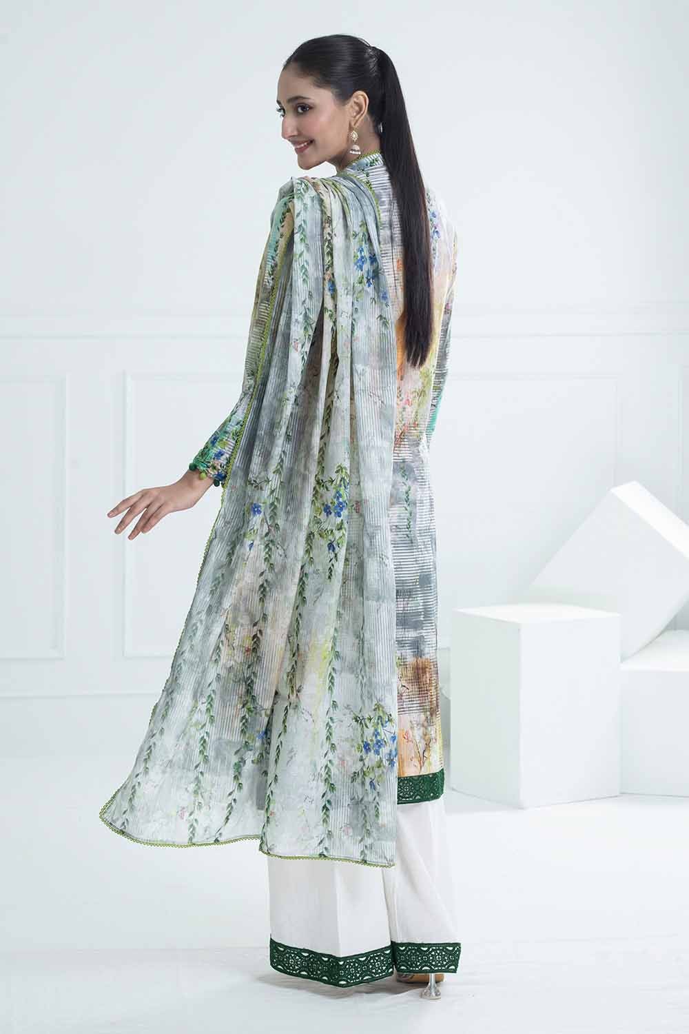3 Piece Unstitched Printed Lawn Suit CL-52062