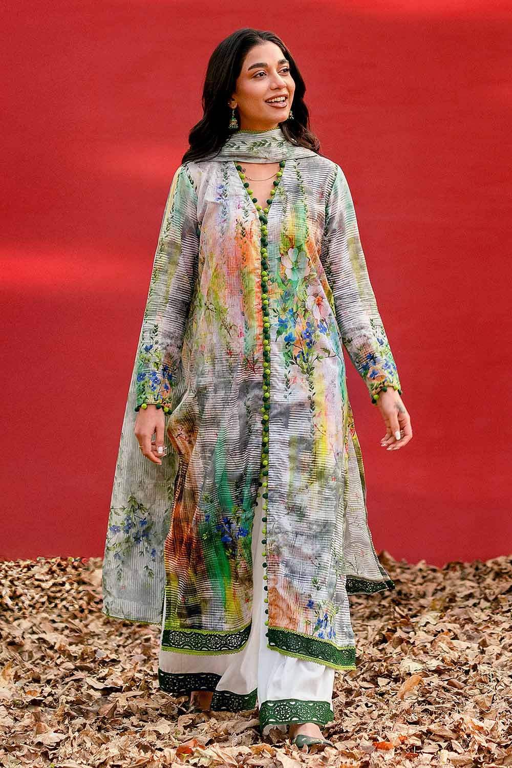 3 Piece Unstitched Printed Lawn Suit CL-52062
