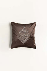 Classic B Velvet Embroidered Cushion Cover