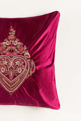 Classic Velvet Embroidered Cushion Cover