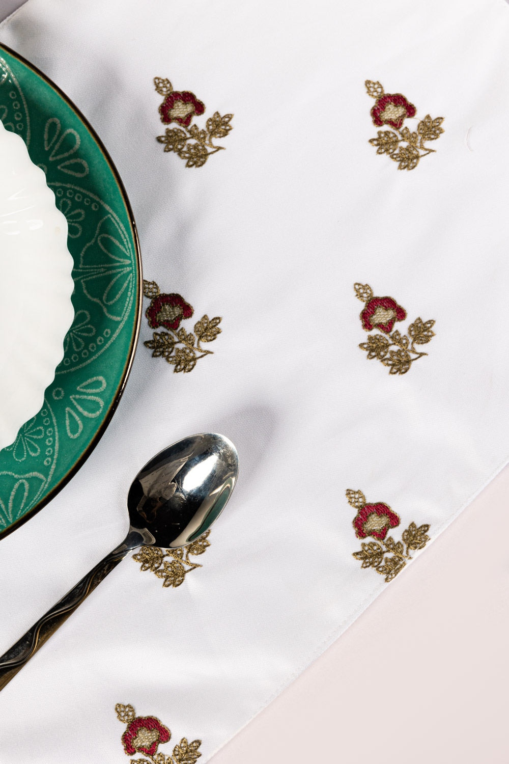 Classic Embroidered Placemat Pair
