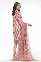3 Piece Unstitched Printed Lawn Suit with Cotton Silk Dupatta CLF-42008