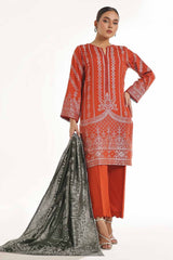 3 Piece Unstitched Jacquard Suit with Jacuard Dupatta CLF-42023 A