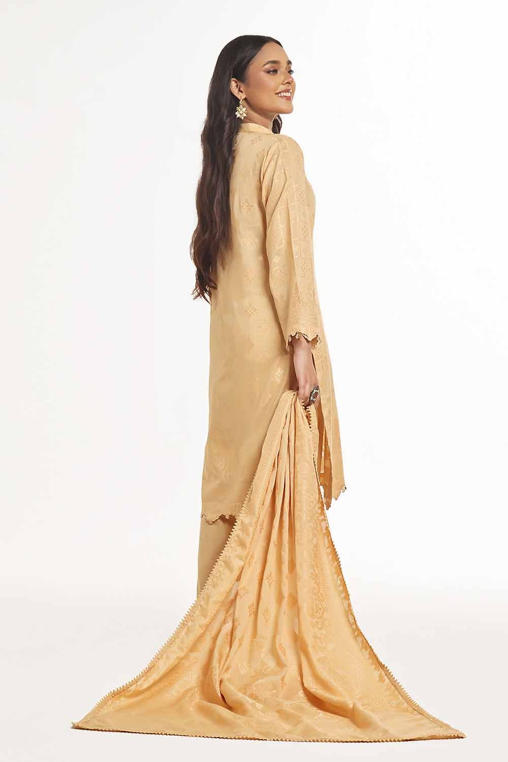 3 Piece Unstitched Lawn Jacquard Suit CLF-42028