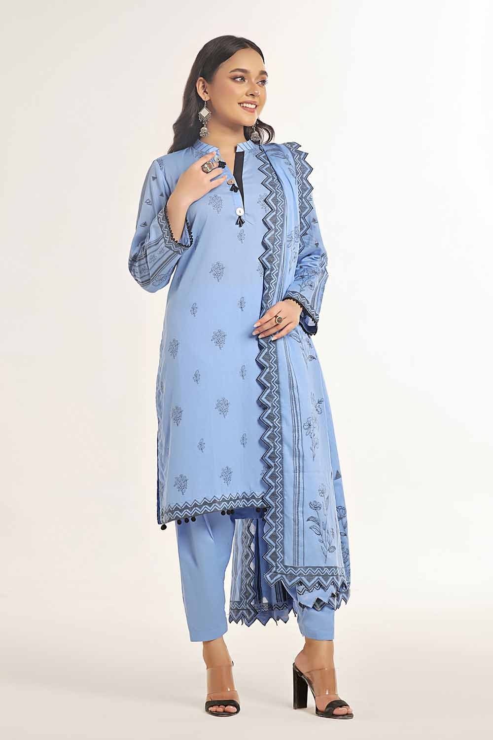 3 Piece Unstitched Lawn Jacquard Suit CLF-42033