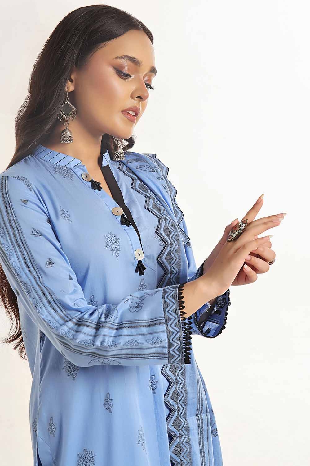 3 Piece Unstitched Lawn Jacquard Suit CLF-42033