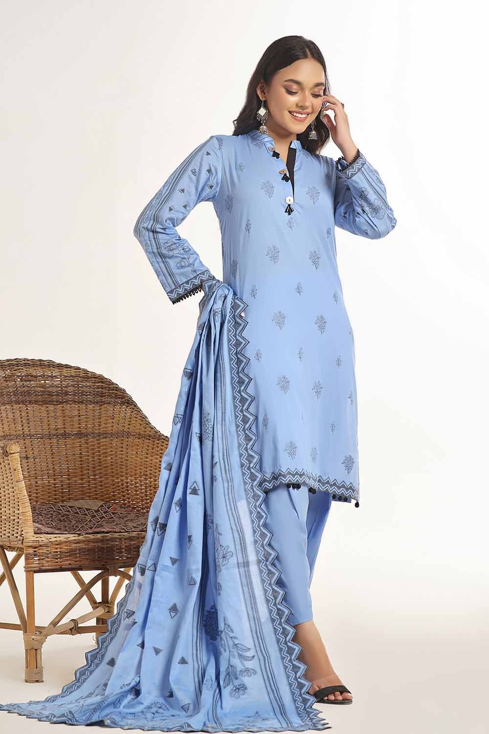 3 Piece Unstitched Lawn Jacquard Suit CLF-42033