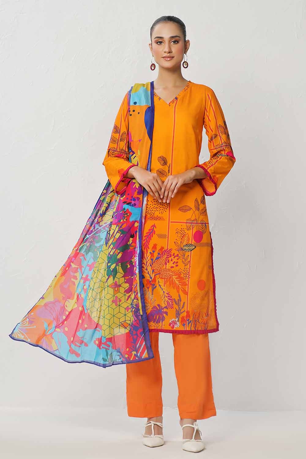 3 Piece Unstitched Printed Lawn Suit CLP-42204