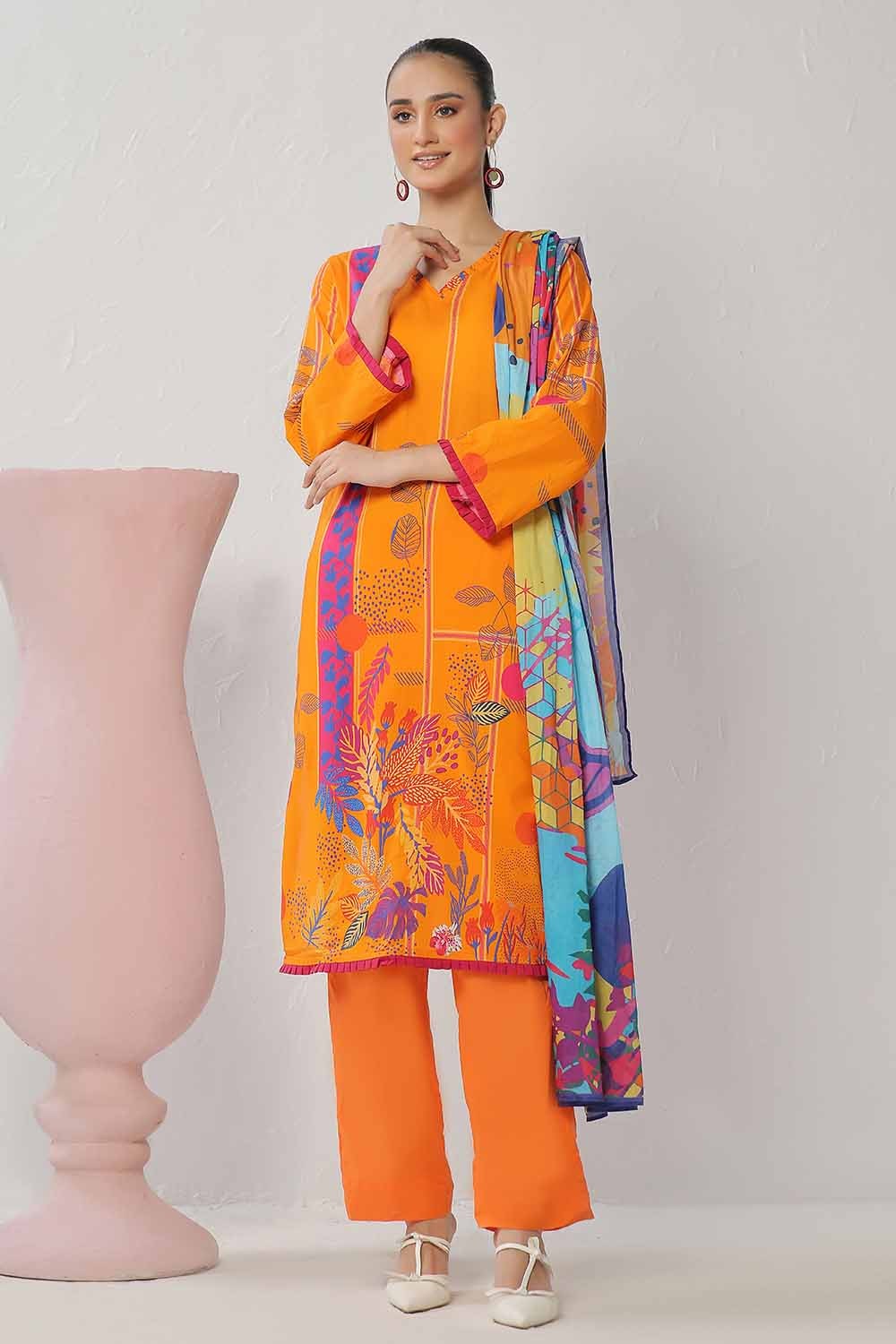 3 Piece Unstitched Printed Lawn Suit CLP-42204