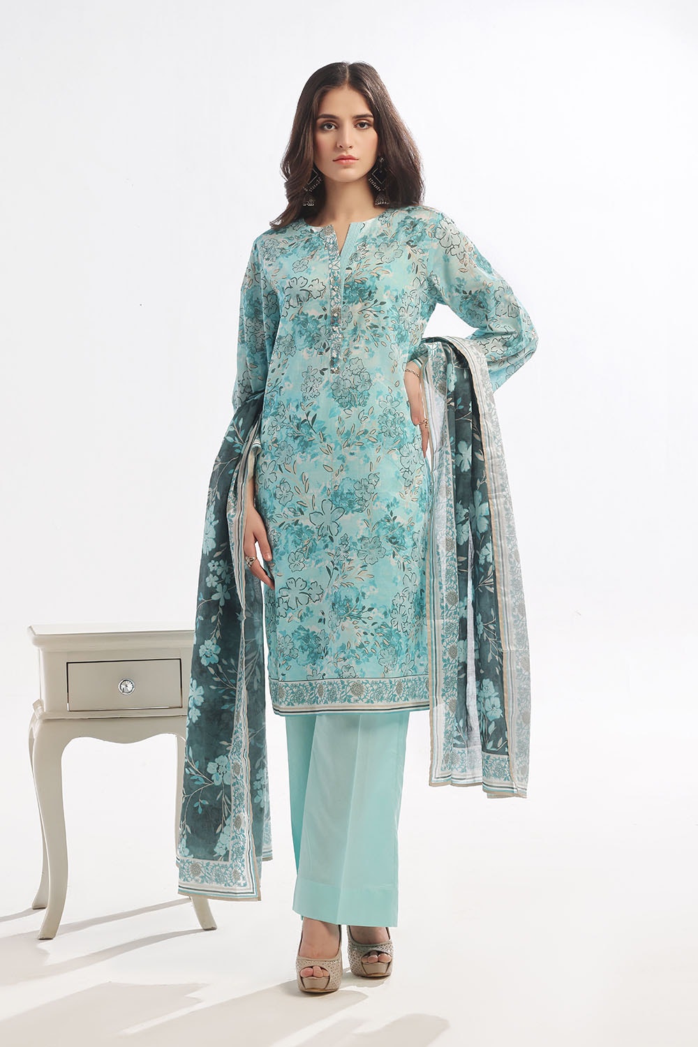 3 Piece Unstitched Printed Lawn Suit CLP-52017