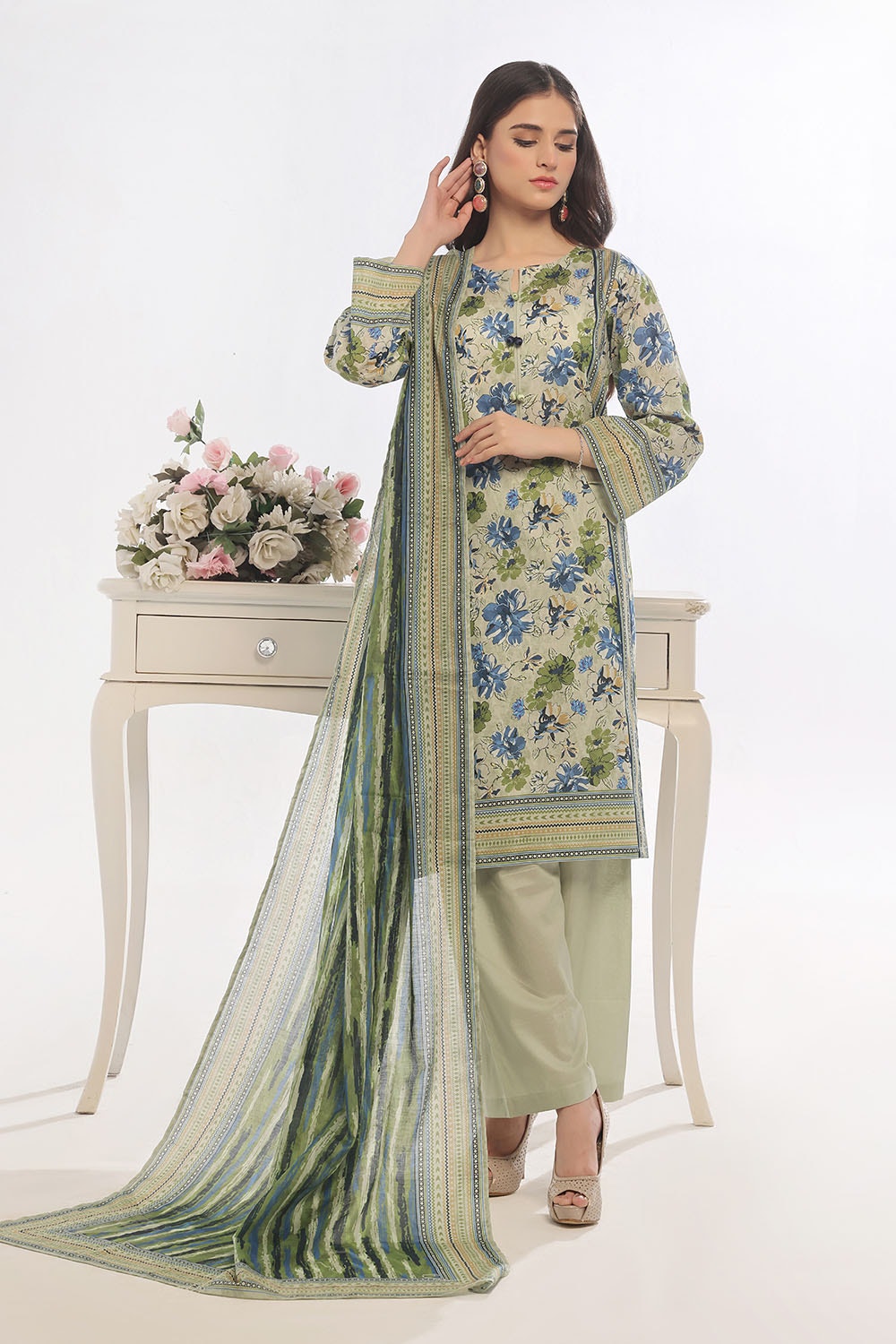 3 Piece Unstitched Printed Lawn Suit CLP-52022