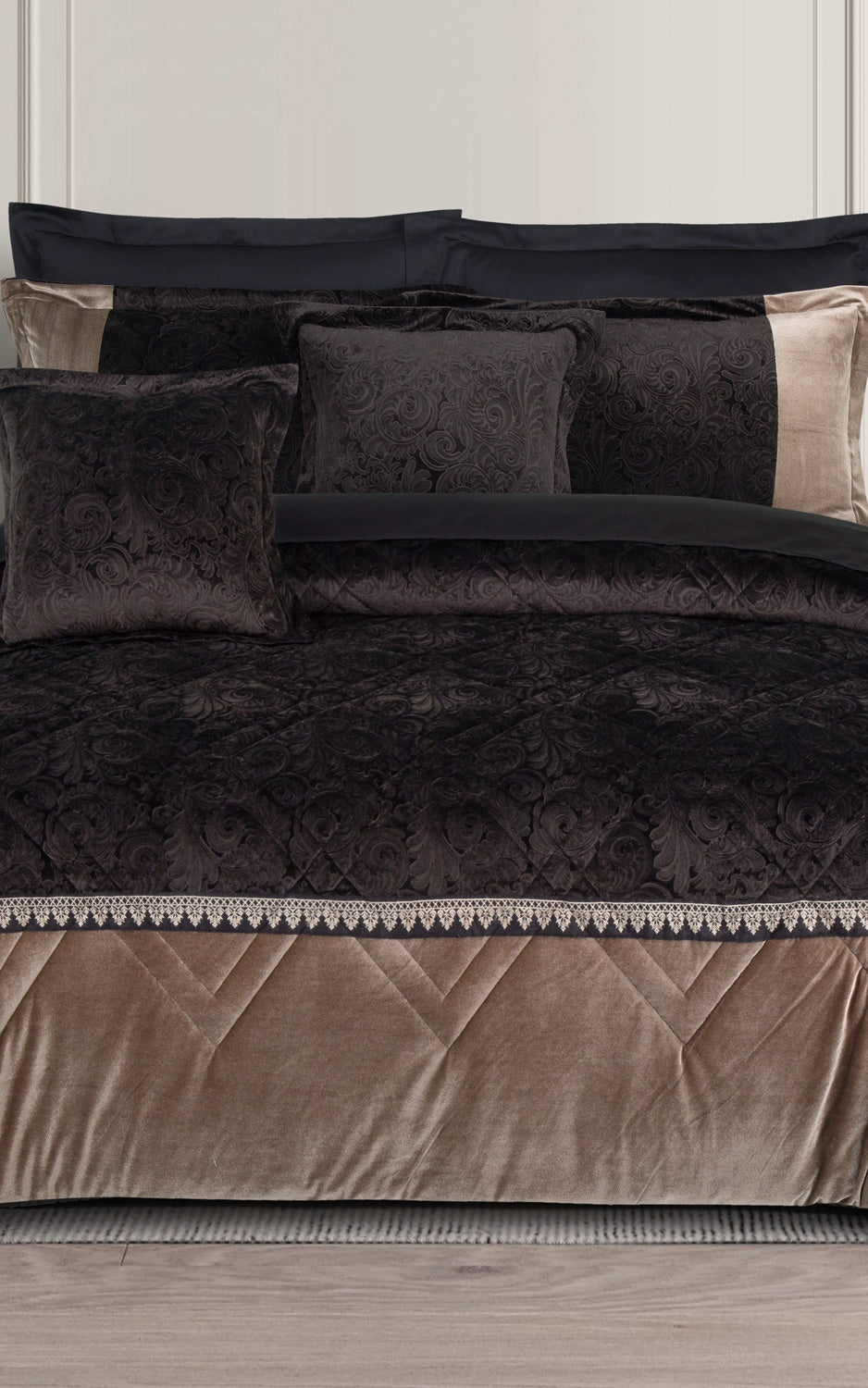 Coco Embossed Velvet Comforter Set